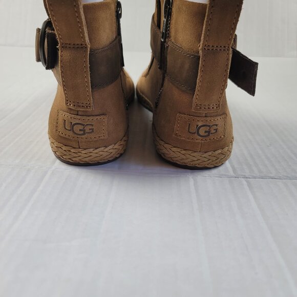 UGG Sloane Brown Suede Ankle Boots Buckle Women's Size 7.5 NWT - Picture 6 of 11
